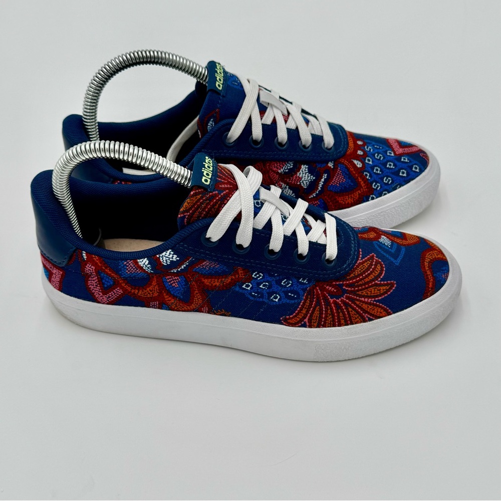 Adidas Floral Blue and Red Sneakers